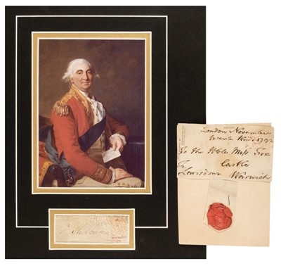 Lot 229 - Petty (William, 1737-1805). Autograph Cover Signed, ‘Lansdown’, London, 23 November 1792