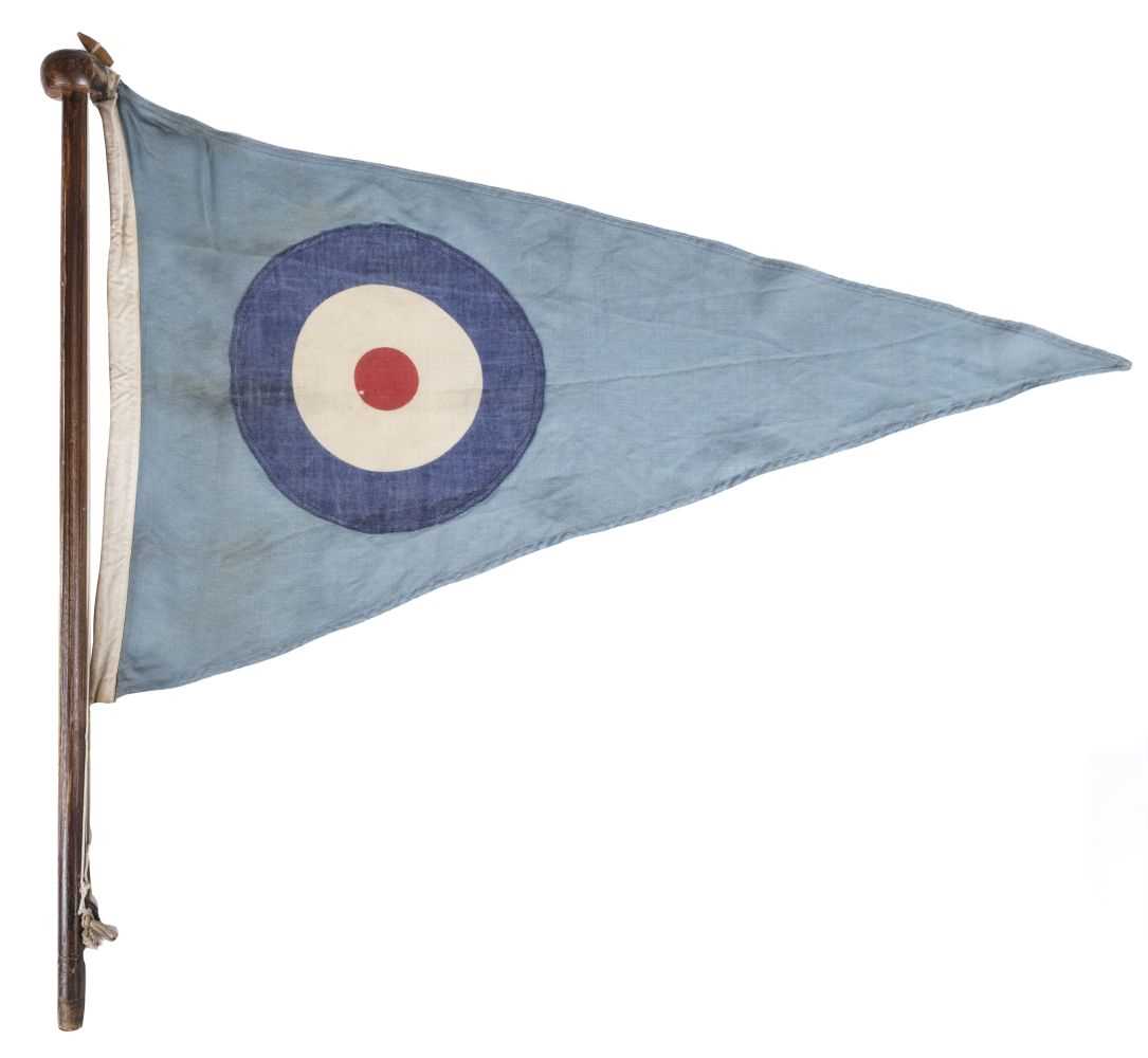Lot 102 - WWII RAF. Air-Sea Rescue ensign flag staff pennant, circa 1940
