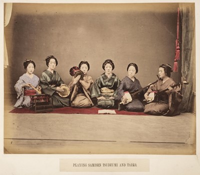 Lot 84 - Kimbei (Kusakabe, 1841-1934). An album containing 50 photographs of Japan and its people, c. 1890