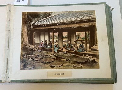 Lot 84 - Kimbei (Kusakabe, 1841-1934). An album containing 50 photographs of Japan and its people, c. 1890