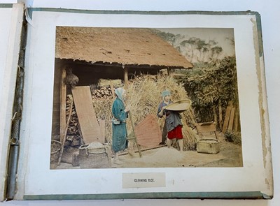 Lot 84 - Kimbei (Kusakabe, 1841-1934). An album containing 50 photographs of Japan and its people, c. 1890