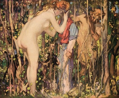 Lot 428 - Brangwyn (Frank, illustrator). The Girl and the Faun, by Eden Phillpotts, 1916 ..., and others