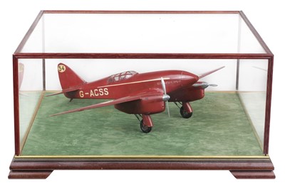 Lot 123 - De Havilland DH.88 Comet. Aircraft model of DH.88 G-ACSS built by Woodason Aircraft Models