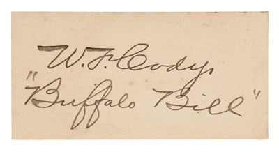 Lot 317 - Cody (William Frederick, 1846-1917). Autograph signature, no date