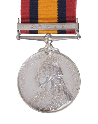 Lot 514 - Queen's South Africa 1899-1902, 1 clasp, Natal (H. Rawle. Actg. C.P.O., H.M.S. Philomel.)