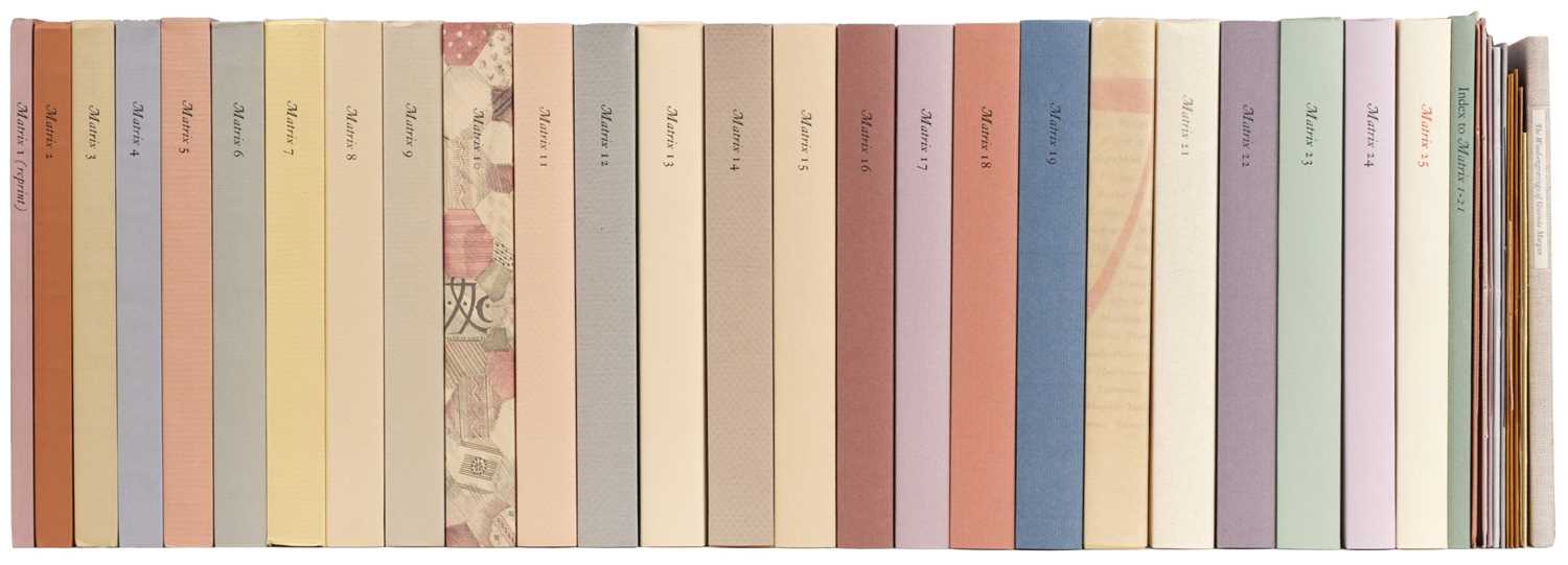 Lot 833 - Matrix. A Review for Printers and Bibliophiles, issues 1-26, Whittington Press, 1982-2006