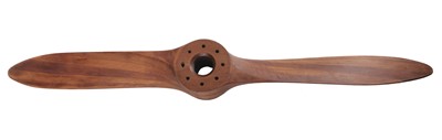 Lot 74 - Propeller. An interwar two-blade mahogany aircraft propeller