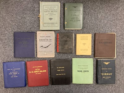 Lot 7 - Aviation Manuals. A collection of early aircraft manuals