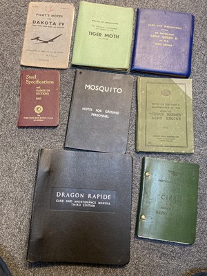 Lot 7 - Aviation Manuals. A collection of early aircraft manuals