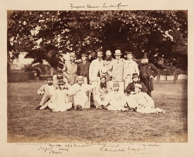 Lot 156 - Cricket Match 1866. Two original team photographs, 17 & 18 July 1866