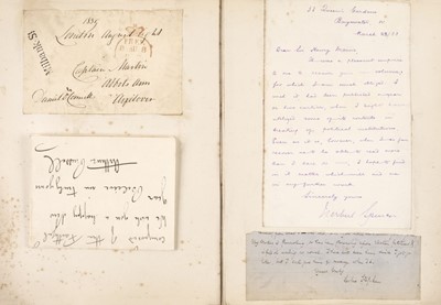 Lot 347 - Maine (Henry James Sumner, 1822-1888). A pair of autograph albums with approx. 80 ALS