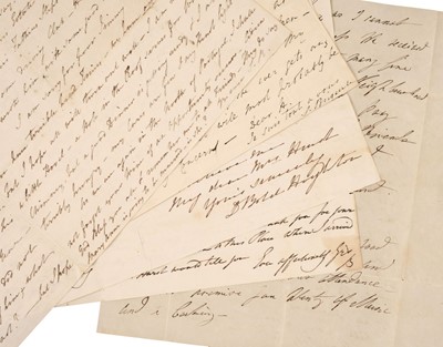 Lot 177 - Peninsular War. A collection of 44 Autograph Letters Signed ‘Samuel Briscall’, 1802-1831 where dated