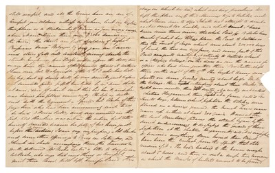 Lot 297 - Waterloo. Autograph Letter Signed, ‘Lieutenant Joseph Greaves, 1st Dragoon Guards’, 13th July 1815