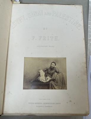 Lot 52 - Frith (Francis, 1822-1898). Sinai and Palestine; Lower Egypt, Thebes and the Pyramids... [1862-63]