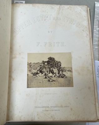 Lot 52 - Frith (Francis, 1822-1898). Sinai and Palestine; Lower Egypt, Thebes and the Pyramids... [1862-63]