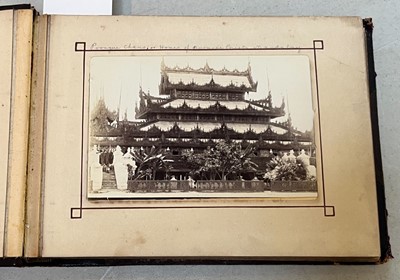 Lot 11 - Burma. A complete album of 48 corner-mounted photographs of Burma, c. 1900