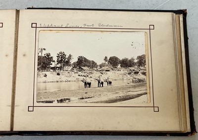 Lot 11 - Burma. A complete album of 48 corner-mounted photographs of Burma, c. 1900