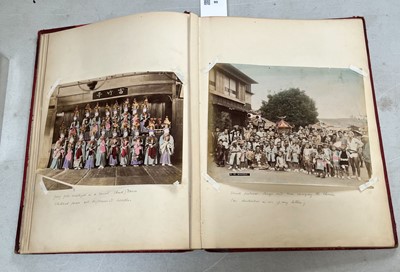 Lot 80 - Japan. An album containing approximately 78 photographs, late 19th and early 20th century