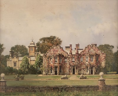 Lot 147 - North Runcton Hall. A view of Runcton Hall from the east, by Walter Dexter, c. 1920s