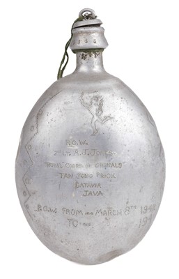 Lot 309 - POW Water Bottle. 2nd Lt. A.J. Jones Royal Corps of Signals