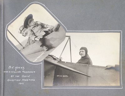 Lot 1 - Aviation. Postcard album relating to English aviation shows, circa 1912