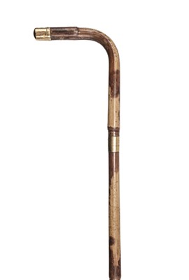 Lot 311 - Riding Crop. A Victorian Briggs gold mounted riding crop "From the Blue Nile 1900"