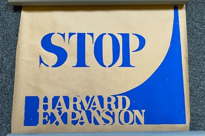 Lot 387 - Harvard University and the Vietnam War. A group of 16 handmade posters for protests at Harvard, 1969