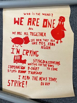 Lot 387 - Harvard University and the Vietnam War. A group of 16 handmade posters for protests at Harvard, 1969