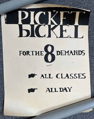 Lot 387 - Harvard University and the Vietnam War. A group of 16 handmade posters for protests at Harvard, 1969