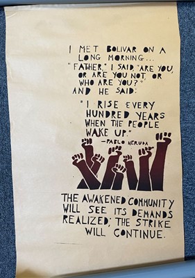 Lot 387 - Harvard University and the Vietnam War. A group of 16 handmade posters for protests at Harvard, 1969