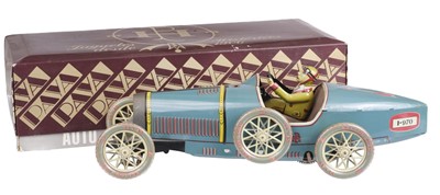 Lot 259 - Clockwork Automobile. Model of a Bugatti racing car by Paya Coop, 1985