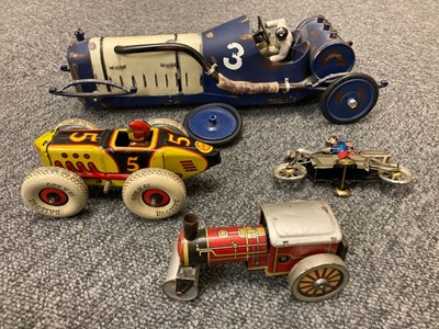 Lot 259 - Clockwork Automobile. Model of a Bugatti racing car by Paya Coop, 1985