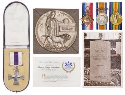 Lot 499 - Manchester Regiment.  'Battle of Vittorio Veneto' casualty group to Captain G.H. Richardson M.C.