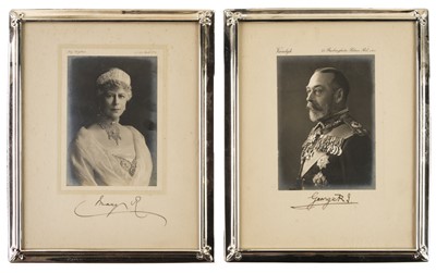 Lot 259 - George V & Mary of Teck. A pair of photographs by Vandyk & A. Wrightson, c. 1931 & 1940