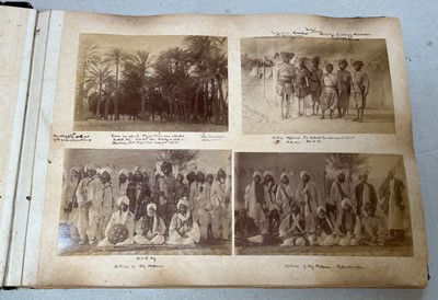 Lot 68 - India & Middle East. An album containing approximately 76 photographs, c. 1890s