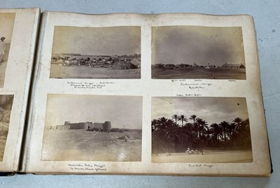 Lot 68 - India & Middle East. An album containing approximately 76 photographs, c. 1890s