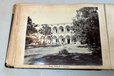 Lot 68 - India & Middle East. An album containing approximately 76 photographs, c. 1890s