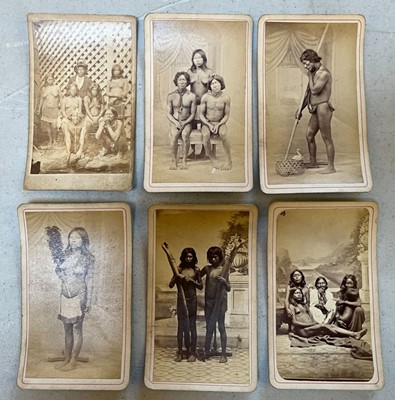 Lot 126 - South America. A group of 19 ethnographic studio portraits of indigenous people, c. 1870