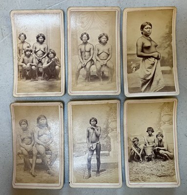 Lot 126 - South America. A group of 19 ethnographic studio portraits of indigenous people, c. 1870