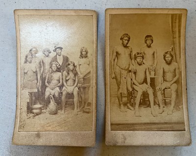 Lot 126 - South America. A group of 19 ethnographic studio portraits of indigenous people, c. 1870
