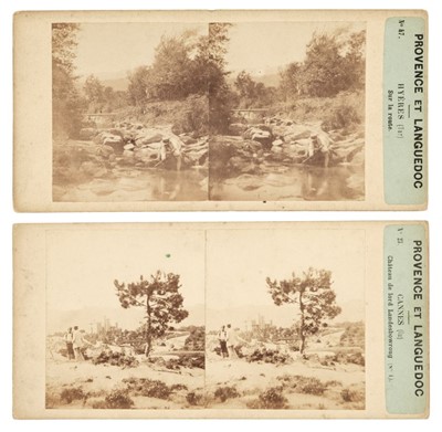 Lot 57 - Furne & Tournier. A group of 5 sterereoviews, c. 1860, albumen prints