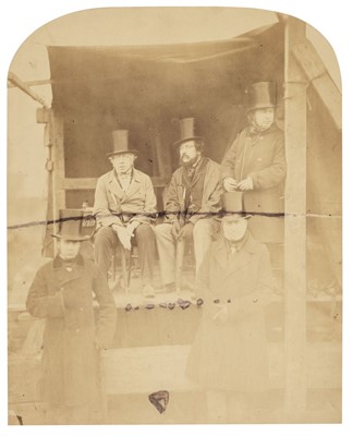 Lot 67 - Howlett (Robert, 1831-1858). Group portrait of Isambard Kingdom Brunel and 4 others