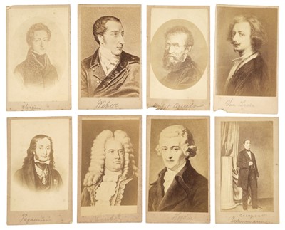 Lot 17 - Cartes de Visite. A group of 8 carte-de-visite portraits of composers and musicians, c. 1860s/1880s
