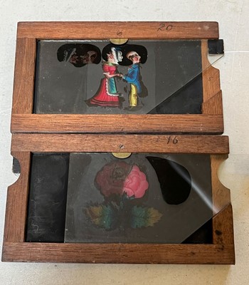 Lot 91 - Magic Lantern Slides. A group of 5 hand-painted kaleidoscopic chromotropes