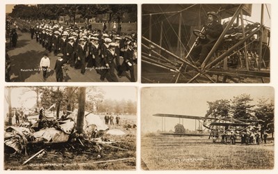 Lot 407 - Postcards. A group of 45 postcards of Samuel F. Cody & his aeroplanes, early 20th century