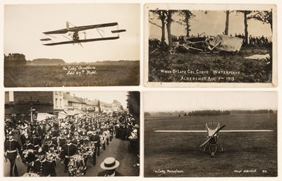 Lot 408 - Postcards. A group of 45 postcards of Samuel F. Cody and his aeroplanes, early 20th century