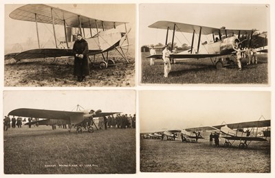 Lot 412 - Postcards. A group of 86 early aviation postcards, early 20th century