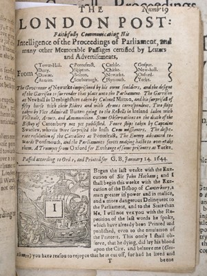Lot 166 - English Civil War. A sammelband of pamphlets relating to events in the English Civil War, 1642-52