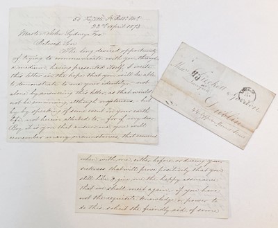 Lot 423 - Victorian Spiritualism. An Autograph Letter Signed from John Fox, 22 April 1873