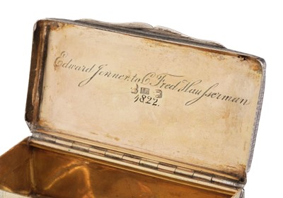 Lot 393 - Jenner (Edward, 1749-1823). A George III silver snuff box by IB, Birmingham 1795